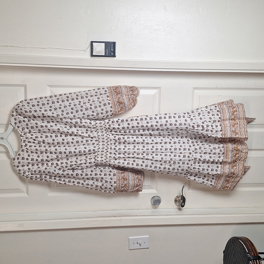 Cleobella White and Brown Midi Dress - Picture 15 of 15